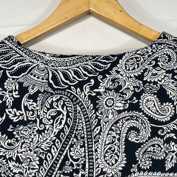 Choices White and Blue Paisley Print Blazer - Picture 14 of 14